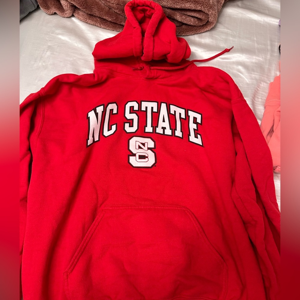 Red NC State hoodie